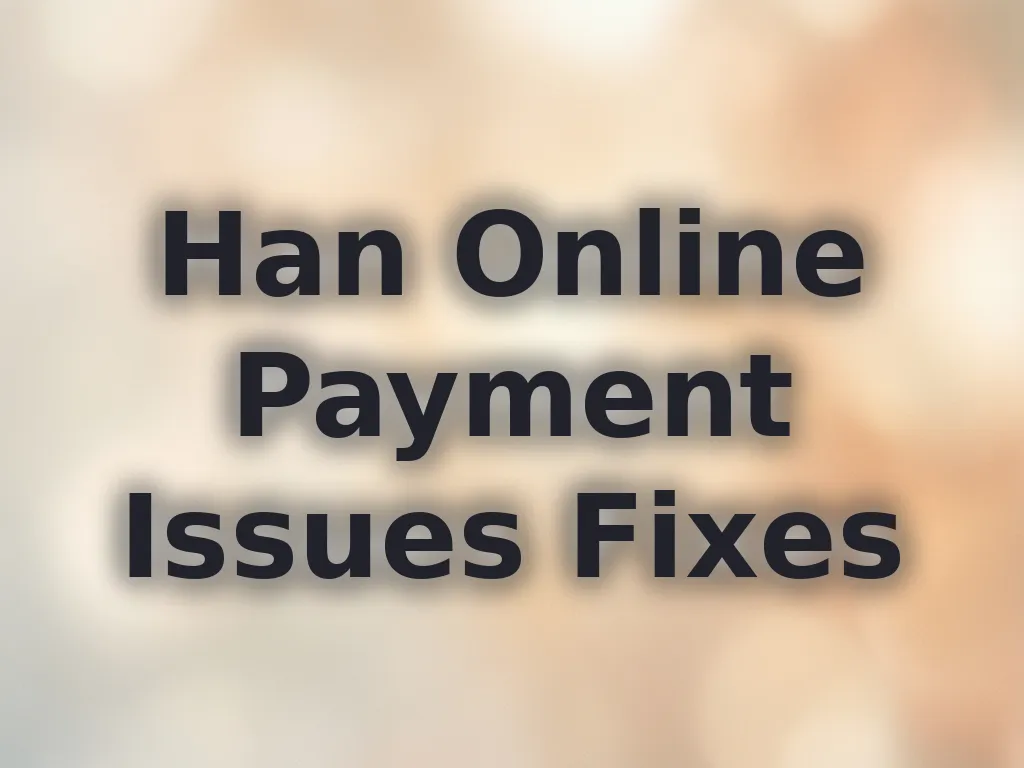Han Online Payment Issues Fixes